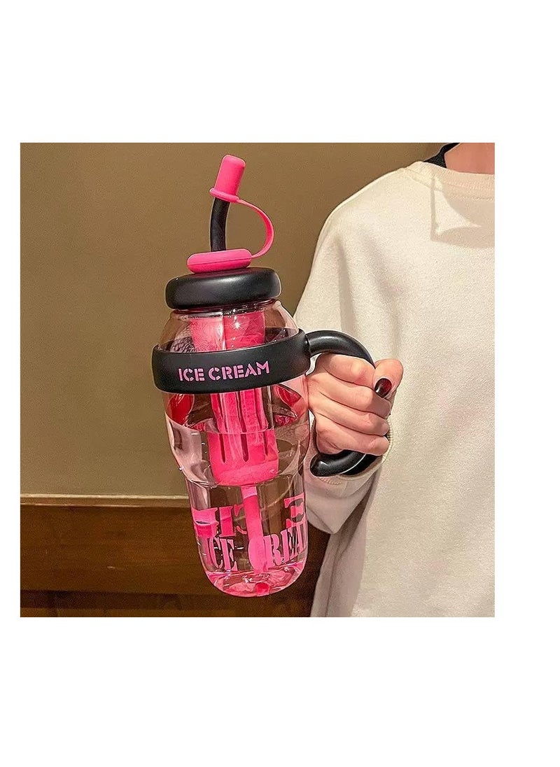 Generic - OM Water Bottle with Strong Handle - Practical and Comfortable Design (Black) - Image 1