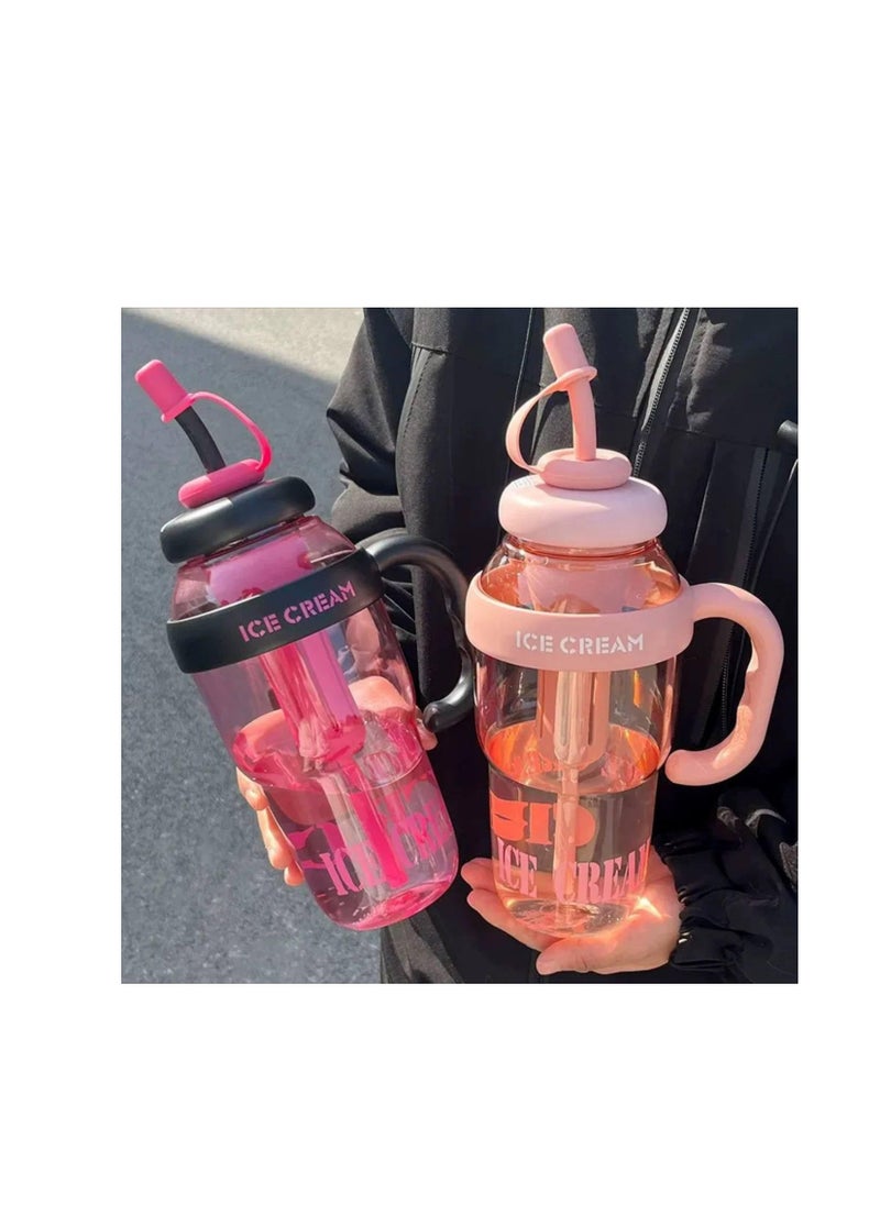 Generic - OM Water Bottle with Strong Handle - Practical and Comfortable Design (Black) - Image 1