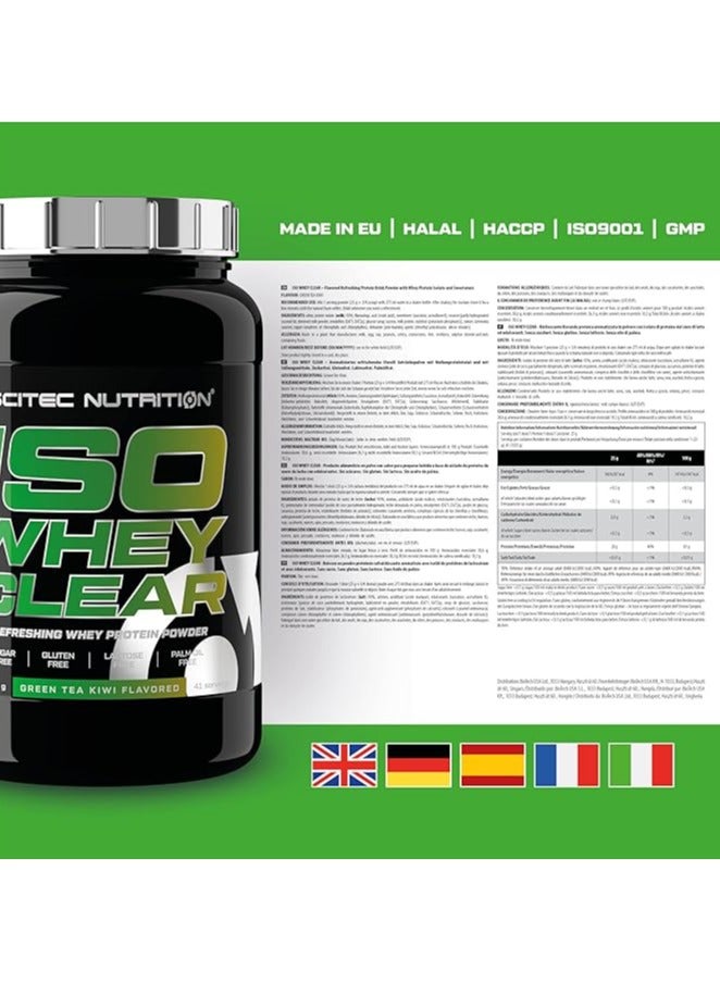 سيتيك نيوتريشن بروتين Scitec Iso Clear Isolate بنكهة الشاي الأخضر والكيوي 1025 جرام - Image 3