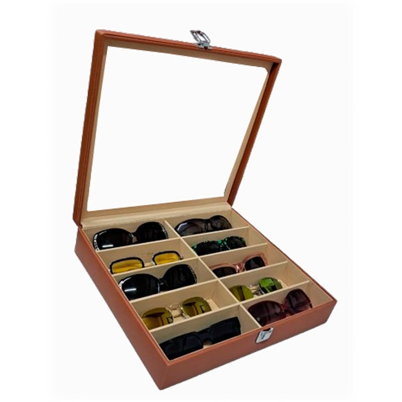 THE CASE PU Leather Croco Print For Men And Women Premium Sunglasses,Goggles And Eyeglasses Storage,Organizer Box Case - Image 2