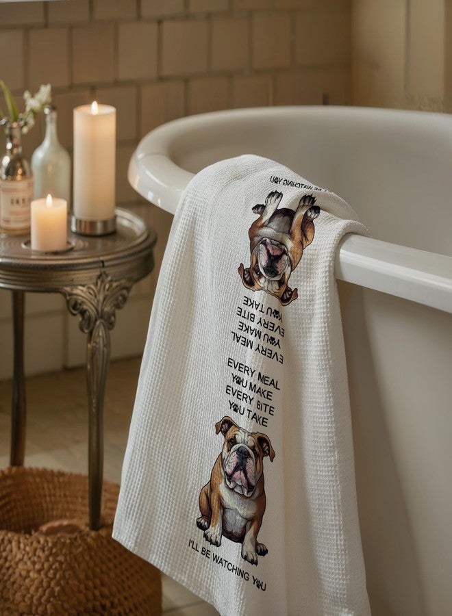 GTYNU Funny English Bulldog Gifts Kitchen Decor Towels, Every Meal You Make English Bulldog Bathroom Decor Hand Towels Dish Towels, Bulldog Mom Lover Gifts, 16x24 Inch - Image 5