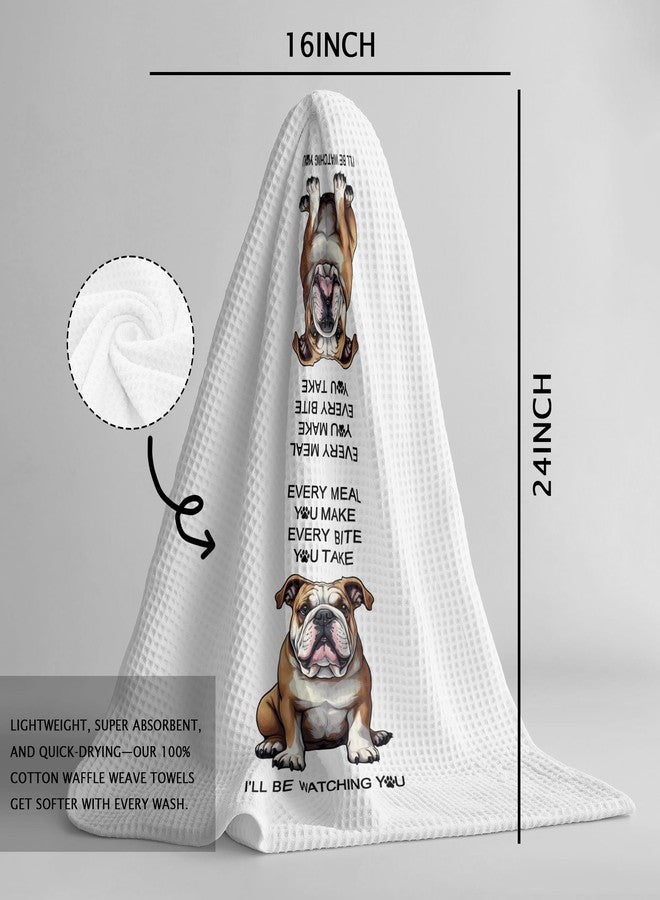 GTYNU Funny English Bulldog Gifts Kitchen Decor Towels, Every Meal You Make English Bulldog Bathroom Decor Hand Towels Dish Towels, Bulldog Mom Lover Gifts, 16x24 Inch - Image 2