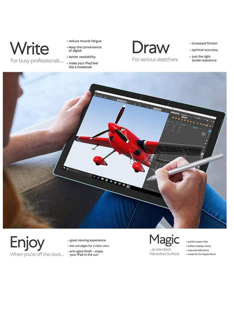【2 Pack】 Paper-Feel Screen Protector for Xiaomi Pad 7 / Xiaomi Pad 7 Pro 11.2 Inch, Anti-Glare/Writing Smooth PET Protective Film for S-Pen ,Matte - Image 3