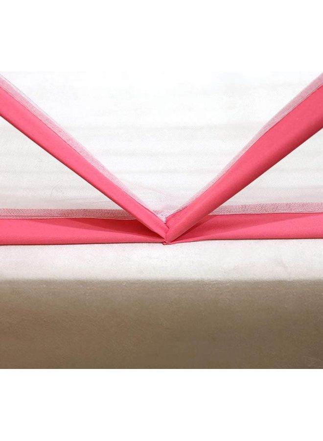 Foldable Portable Mosquito Net Fabric Pink/White 1.9x0.8x0.8meter - Image 4