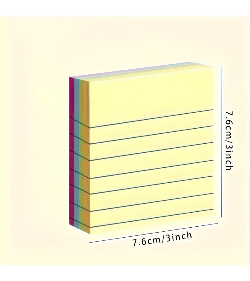 Self Adhesive Lined Memo Pads 110 Sheets Random Colors Office School Home - Image 2