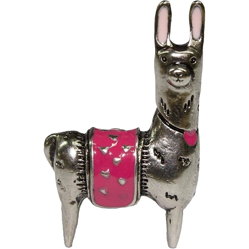GANZ Listen to a Llama Inspirational Zinc Pocket Charm w/Story Card - Image 2