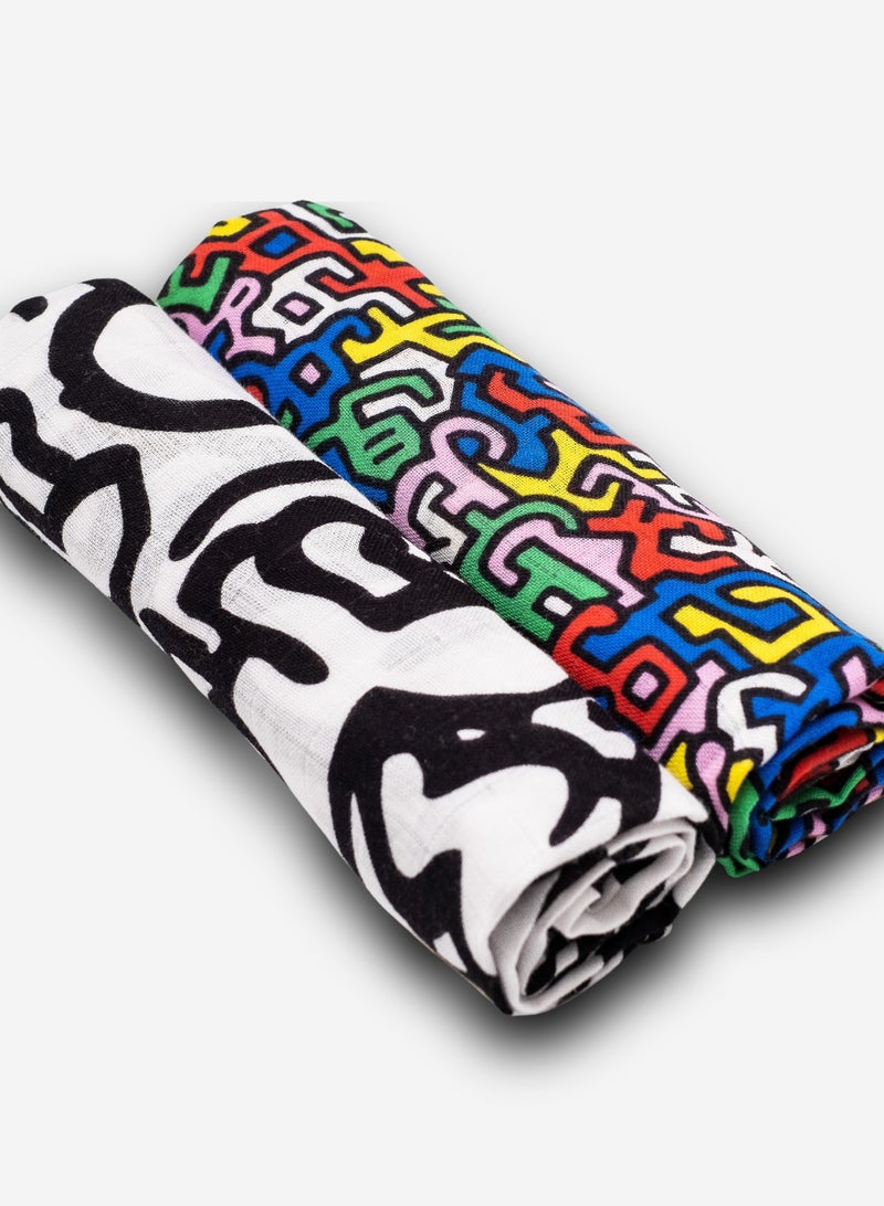 Etta Loves Keith Haring 2 Pack 80Cm X 80Cm - Image 1