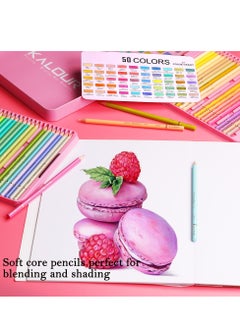 XiuWoo 50 Count Colored Pencils for Adult Coloring Books, Soft Core, Ideal Drawing Sketching Shading, Macaron Pastel Color Set Gift Adults Kids Beginners  - Image 3