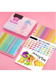XiuWoo 50 Count Colored Pencils for Adult Coloring Books, Soft Core, Ideal Drawing Sketching Shading, Macaron Pastel Color Set Gift Adults Kids Beginners  - Image 5