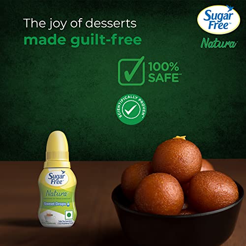 Sugar Free Natura, Drops 10ml (Pack of 2) | Equivalent to Sweetness from 1Kg Sugar | 100% Safe| Scientifically Proven & Tested|Sweet like Sugar but with zero calories| - Image 3
