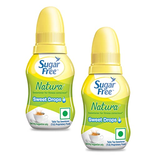 Sugar Free Natura, Drops 10ml (Pack of 2) | Equivalent to Sweetness from 1Kg Sugar | 100% Safe| Scientifically Proven & Tested|Sweet like Sugar but with zero calories| - Image 1