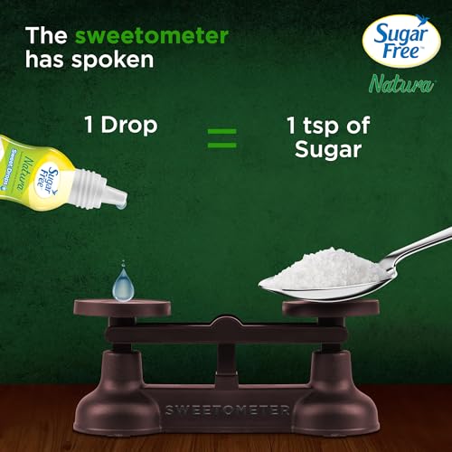 Sugar Free Natura, Drops 10ml (Pack of 2) | Equivalent to Sweetness from 1Kg Sugar | 100% Safe| Scientifically Proven & Tested|Sweet like Sugar but with zero calories| - Image 5