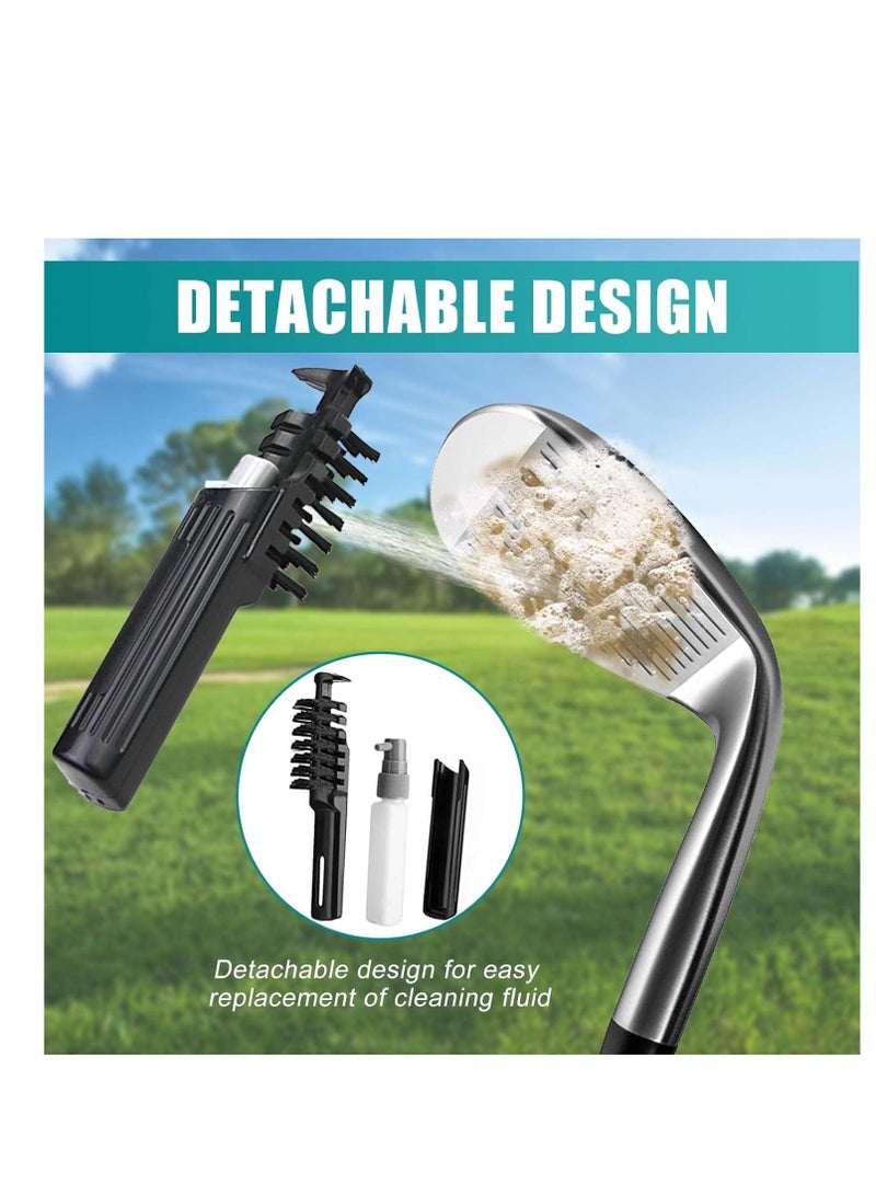 SYOSI Golf Club Brush, 2 Pcs Professional Golf Club Cleaner Brush Squeeze Bottle Brush with Hook, Golf Club Brush Groove Cleaner Kit with Water, Retractable Golf Club Cleaning Brush - Image 5