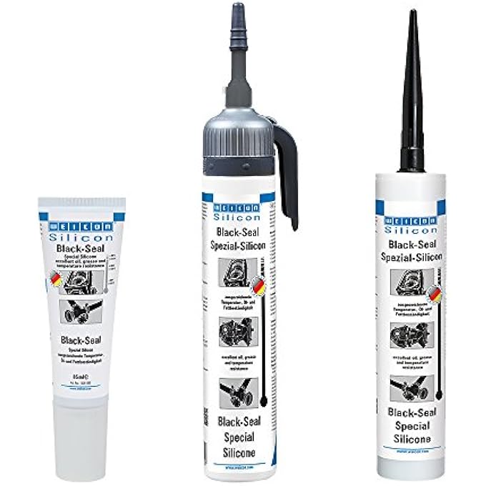 ريحني مركب لاصق سيليكون كاتريدج WEICON BlackSeal 310 مل للالتصاق بختم خزانات المضخات وصندوق تروس المحرك مقاوم للحرارة الرمادي الأسود - Image 5