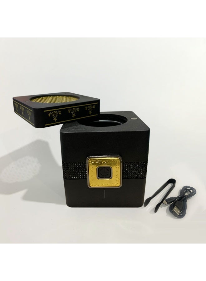 مبخرة كهربائية محمولة فاخرة، مبخرة عربية قابلة لإعادة الشحن عبر USB مع تسخين سريع، رائحة تدوم طويلاً، تصميم آمن بدون دخان، مثالية للمنازل والضيافة والمكاتب والمناسبات الخاصة - Image 4
