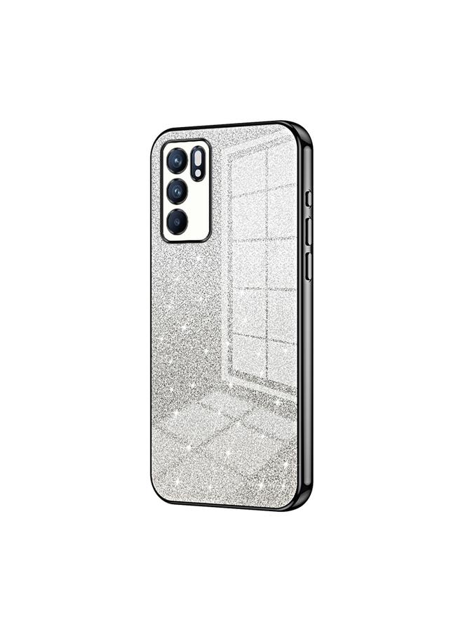 S-TOP Case For OPPO Reno6 Indian / Malay Gradient Glitter Powder Electroplated Phone Case - Image 1