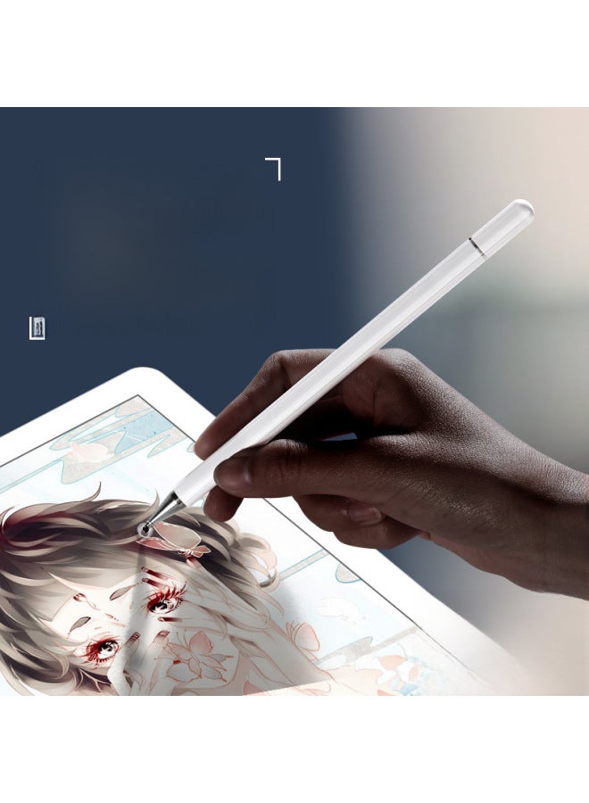 Loquat IPad Pen For ApplePencil Capacitive Pen Painting For AppleTablet Universal Passive Touch Stylus-Color:Double-ended Physical Pen-white  - Image 1
