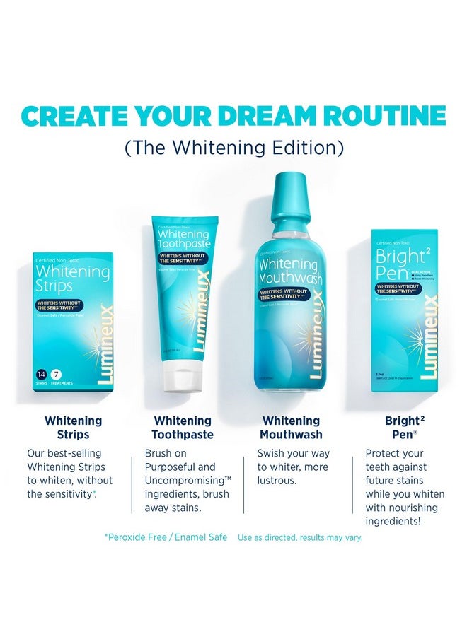 Lumineux - Lumineux Favorites Kit Peroxide Free Enamel Safe Includes 7 Whitening Treatments, 1 Whitening Pen, Hydrating Mouthwash, Whitening Toothpaste & Bamboo Toothbrush Certified Non-Toxic Dentist Formulated - Image 1