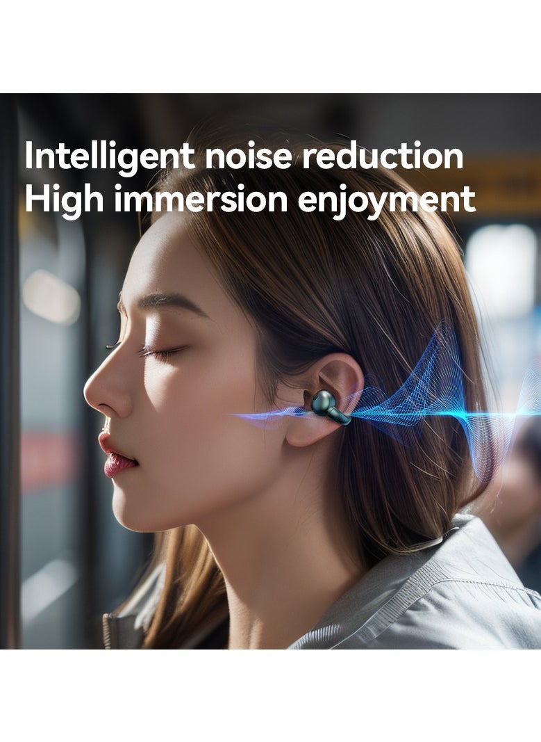 JBLTM Bluetooth Earbuds,Wireless Ear Clip Bone Conduction Headphones,Open Sport Bone Earbuds,Bluetooth 5.4 Bone Conduction Head,Running Workout Painless Wearing Earring Earphone,for iOS Android Samsung  - Image 4