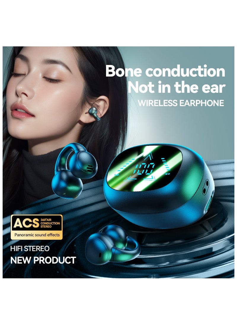 JBLTM Bluetooth Earbuds,Wireless Ear Clip Bone Conduction Headphones,Open Sport Bone Earbuds,Bluetooth 5.4 Bone Conduction Head,Running Workout Painless Wearing Earring Earphone,for iOS Android Samsung  - Image 2