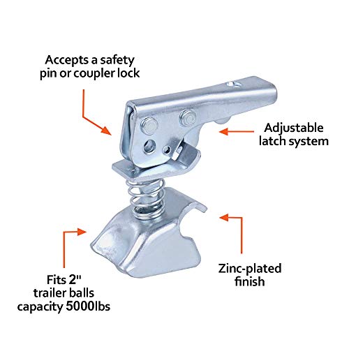 NBJINGYI 2" Trailer Coupler Repair Kit with Chain - 5000 lb Capacity, Universal Fit for 3" Channels, Heavy-Duty Steel, Locknut & Quick-Release Design - Image 2