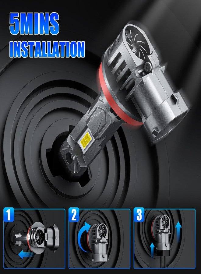 rimthin H11 Bulbs, H16 H9 H8 Fog Lights 30000LM Cool White Light Bulbs, Plug & Play (Pack of 2) - Image 3