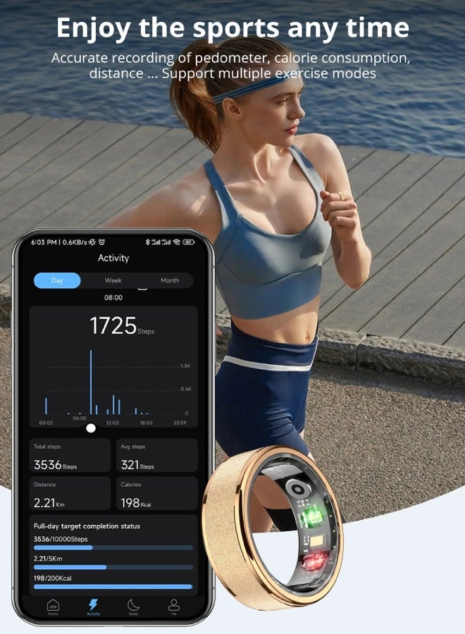 COLMI R10 Smart Ring with Charging Case for Men Women, Health and Sleep Monitor, 5ATM Waterproof Multi-sport Mode - Image 3