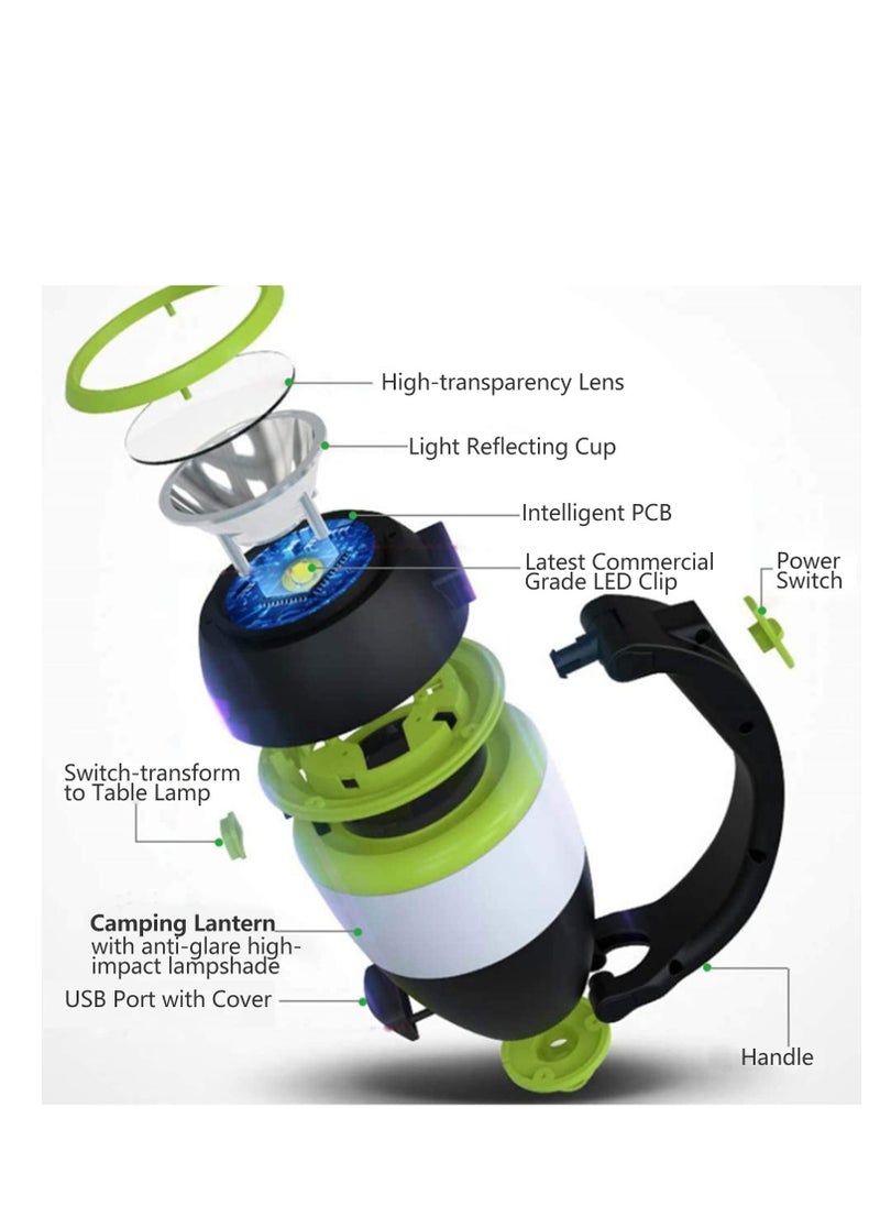 Generic - Elite Magic 3-in-1 Multi-Functional Combo Flashlight – Camping Light, Desk Lamp, Handheld Torch – Rechargeable with Built-in Lithium Battery – New and Improved Design - Image 1