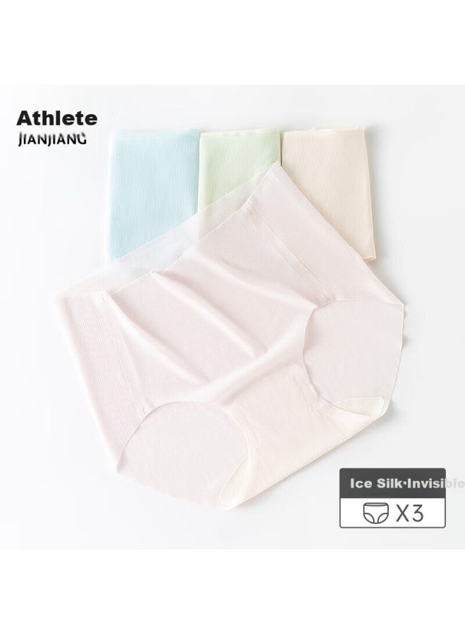 Athlete Jianjian Ice Silk Women's Seamless Underwear, Women's Triangle Panties Breathable, Summer, 8l844-3m007 - Image 3