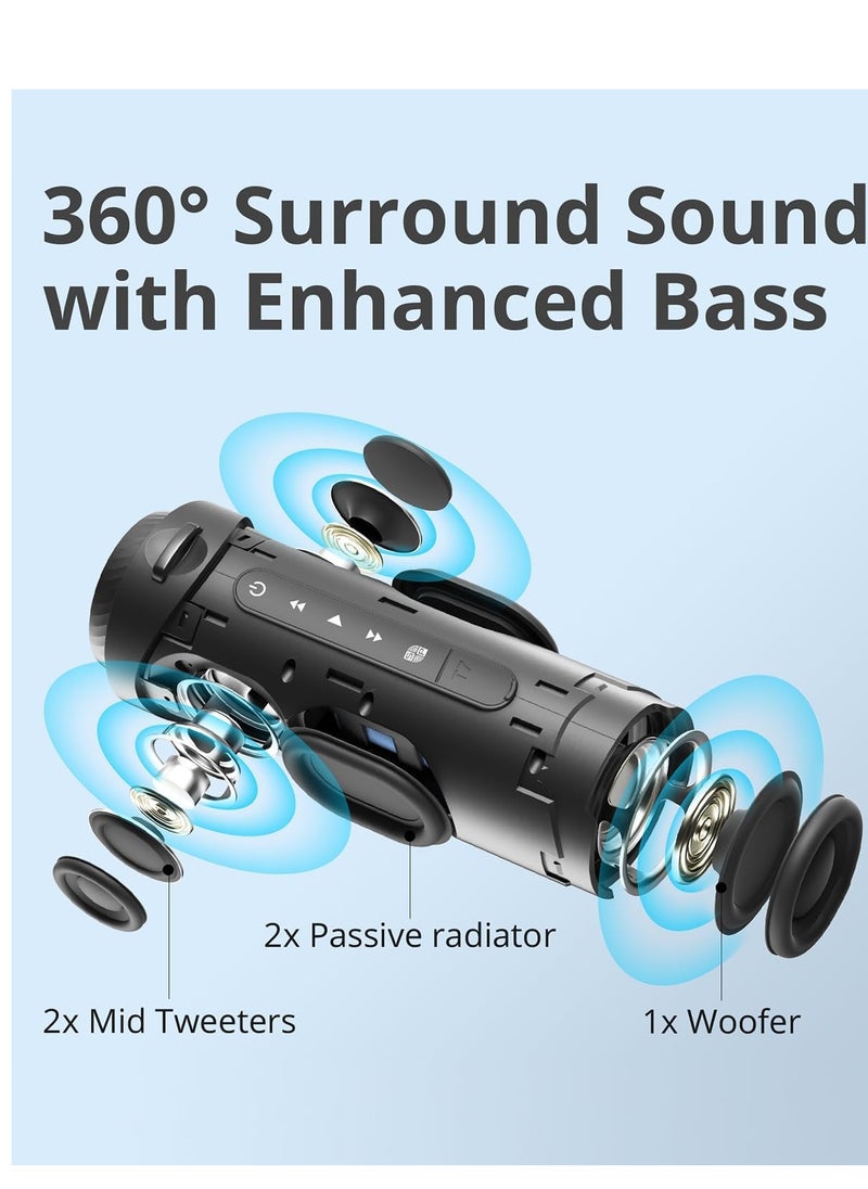 ترونسمارت Tronsmart T7 30W Waterproof Portable Speaker, SouldPulse Audio with 360 Surround Sound, Bluetooth V5.3, IPX7 Waterproof, TWS, Battery 4000mAh  - Image 4