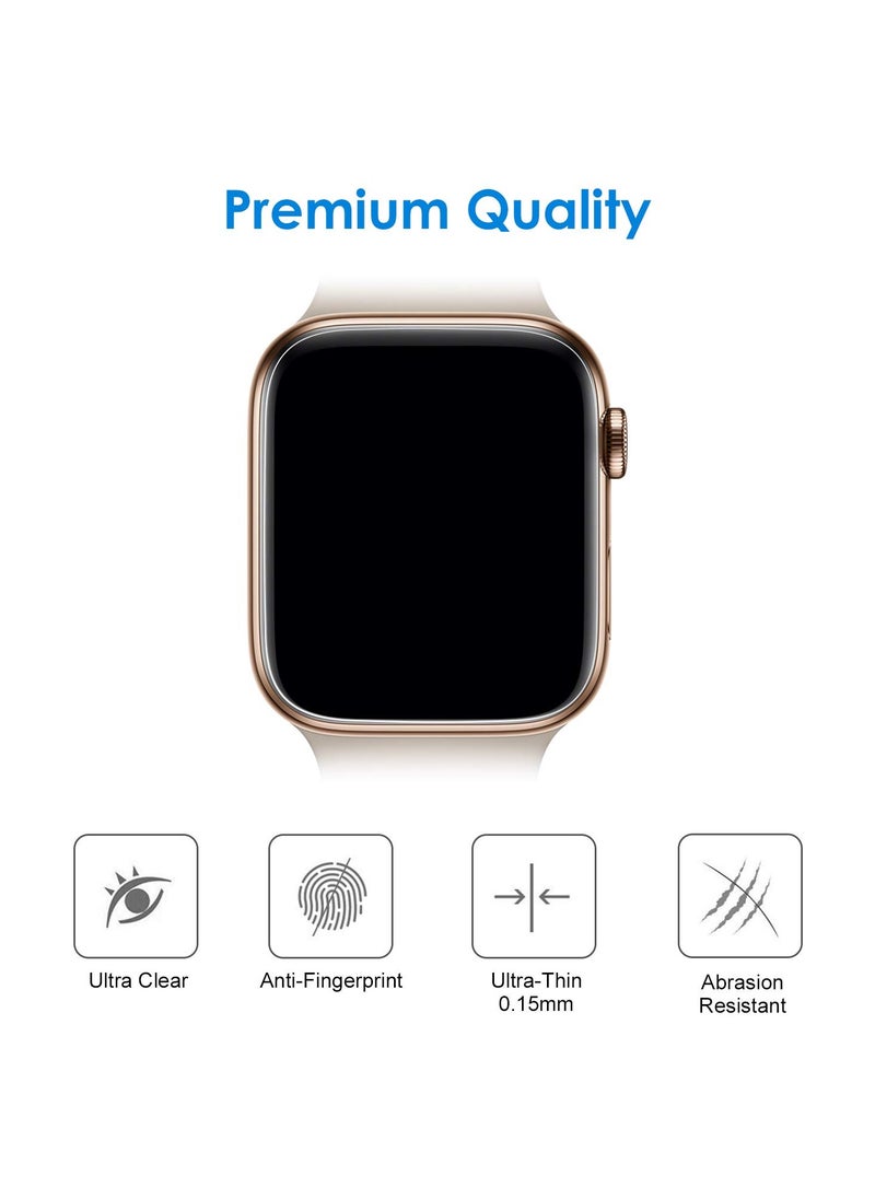 Generic Screen Protector for Apple Watch SE (2022/2020) /Series 6 5 4 44mm TPU HD Clear Full Coverage Film 3-Pack  - Image 4