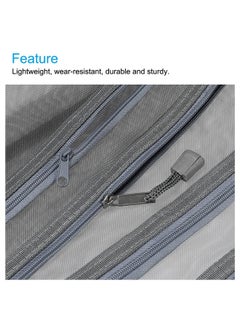 MECCANIXITY MECCANIXITY Mesh Zipper Bags, A5 Nylon Double Layer Zip File Pouch Storage Organizer Pockets for Travel Office Accessories, Gray Pack of 6  - Image 4