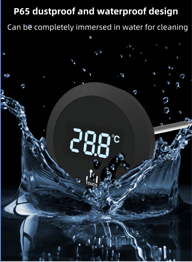 nihao Milk Thermometer for Coffee with Stainless Steel Probe Coffee Thermometer with Clip Professional Milk Temperature Frothing Thermometer Coffee Machine Accessories，White - Image 5