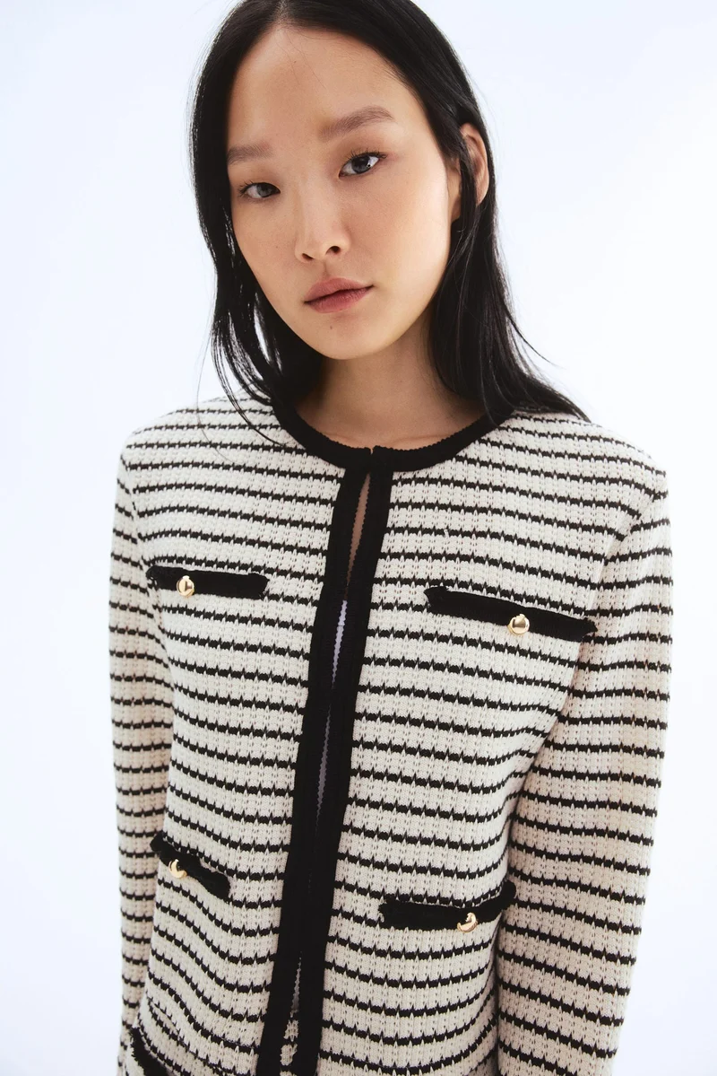 H&M Textured-knit cardigan
