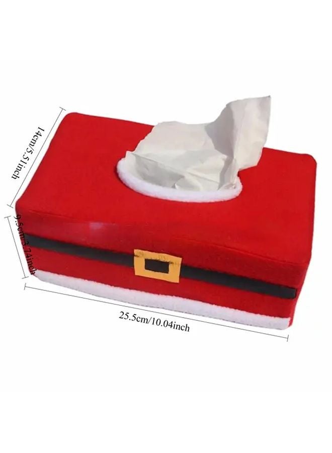 Red Christmas Tissue Box Cover Napkin Holder 1pc Bathroom Accessory - Image 4