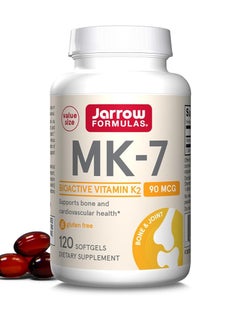 jarrow formulas MK-7 90 mcg - Bioactive Form of Vitamin K2 120 Softgels 