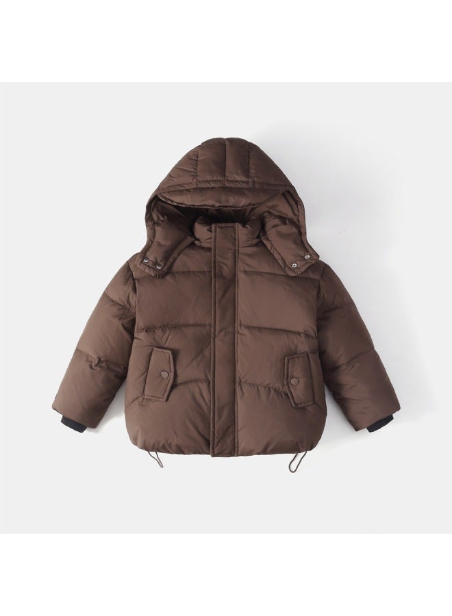 New Winter Style Men Women Kids Children's Thickened Hooded Warm Down Jacket Short Coat Outerwear