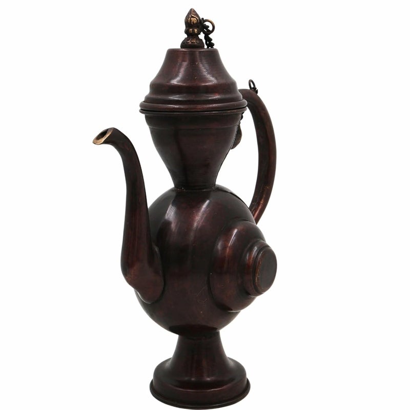 Bhunes Brass Surahi Kettles Vintage Ewer Pitcher Pot Jug Handcrafted Decorative Gift Home Dcor Capacity 400MlBrown 9 Inch 1 Piece - Image 5