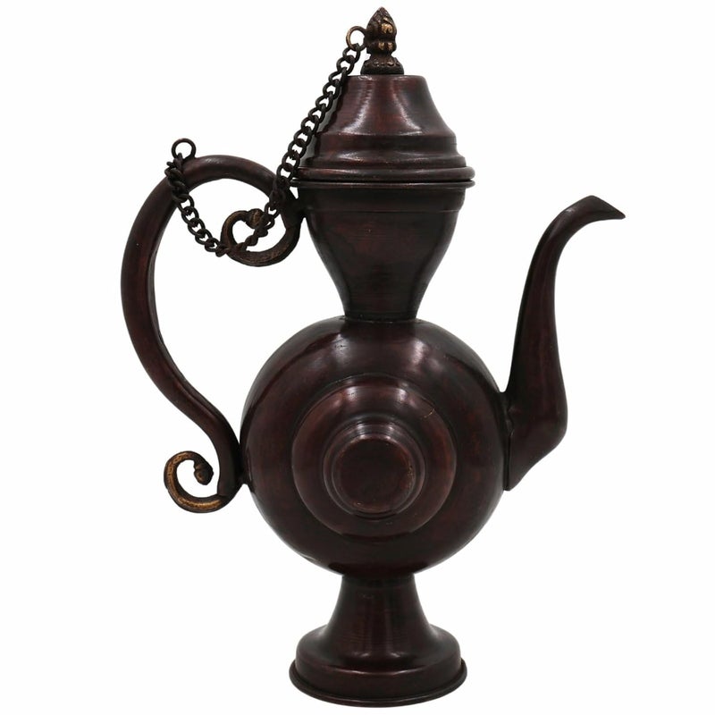 Bhunes Brass Surahi Kettles Vintage Ewer Pitcher Pot Jug Handcrafted Decorative Gift Home Dcor Capacity 400MlBrown 9 Inch 1 Piece - Image 2