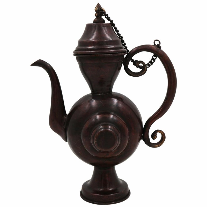 Bhunes Brass Surahi Kettles Vintage Ewer Pitcher Pot Jug Handcrafted Decorative Gift Home Dcor Capacity 400MlBrown 9 Inch 1 Piece - Image 4