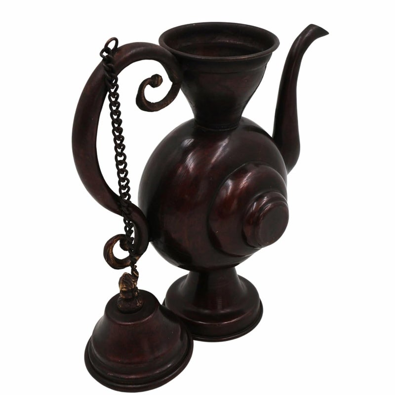 Bhunes Brass Surahi Kettles Vintage Ewer Pitcher Pot Jug Handcrafted Decorative Gift Home Dcor Capacity 400MlBrown 9 Inch 1 Piece - Image 3