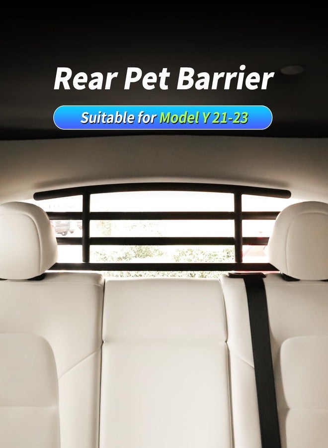 KKTR-CAR حاجز للكلاب متوافق مع سيارة تسلا موديل Y، حاجز قابل للتعديل لحماية الحيوانات الأليفة الكبيرة، مصنوع من الفولاذ المقاوم للصدأ شديد التحمل، مضاد للعض، مناسب لسفر الكلاب. - Image 2