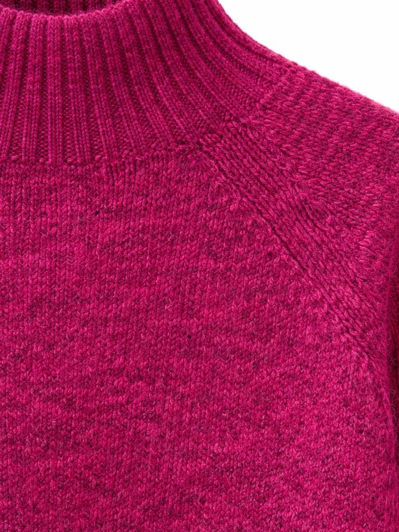 Mixray Electric Purple MIXRAY Women's Cropped Textured Knit Sweater for Women | Best Price UAE