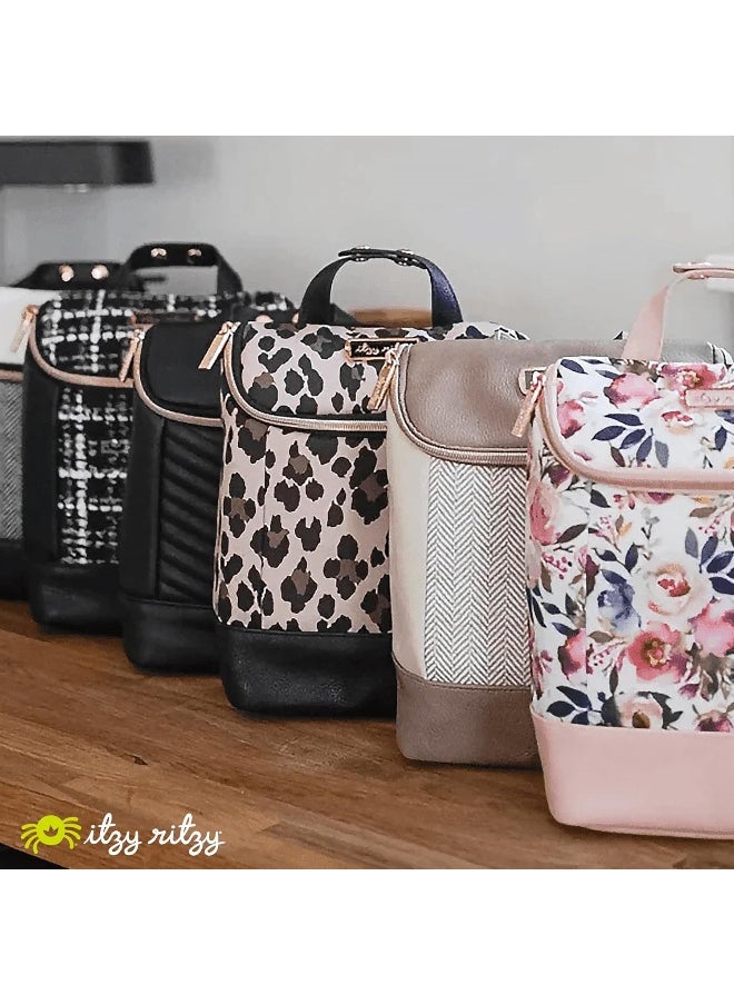 Itzy Ritzy - Itzy Ritzy Insulated Bottle Bag – Keeps Bottles Warm or Cool - Holds 3 Bottles & Features Interior Pocket for Ice Pack (Not Included), Vanilla Latte - Image 1