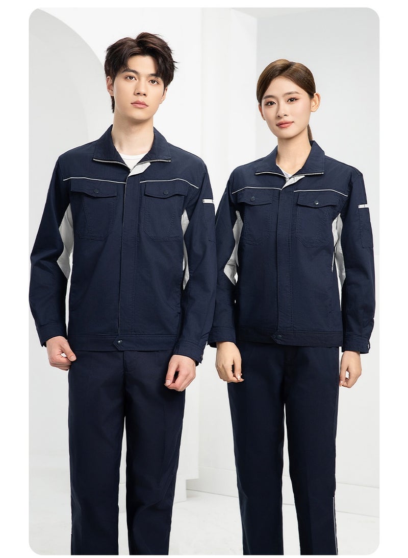 NIBEMINENT Summer Auto Mechanic Uniform Lightweight  Set with Multi-Pockets for Garage Workshop Industrial Breathable Labor - Image 1
