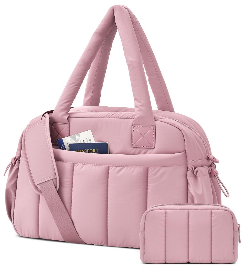 oscaurt Gym Bag for Women Lightweight Duffle Bag for Travel with Toiletry Pouch Water Resistant Carry On Weekender Overnight Duffel - Image 2