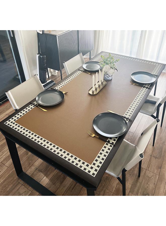 Bluejw Nordic Style Household Dining Table Mat High-grade Wipe-free Dirt-resistant Wear-resistant Mat PVC Cuttable Anti-scalding Mat - Image 1