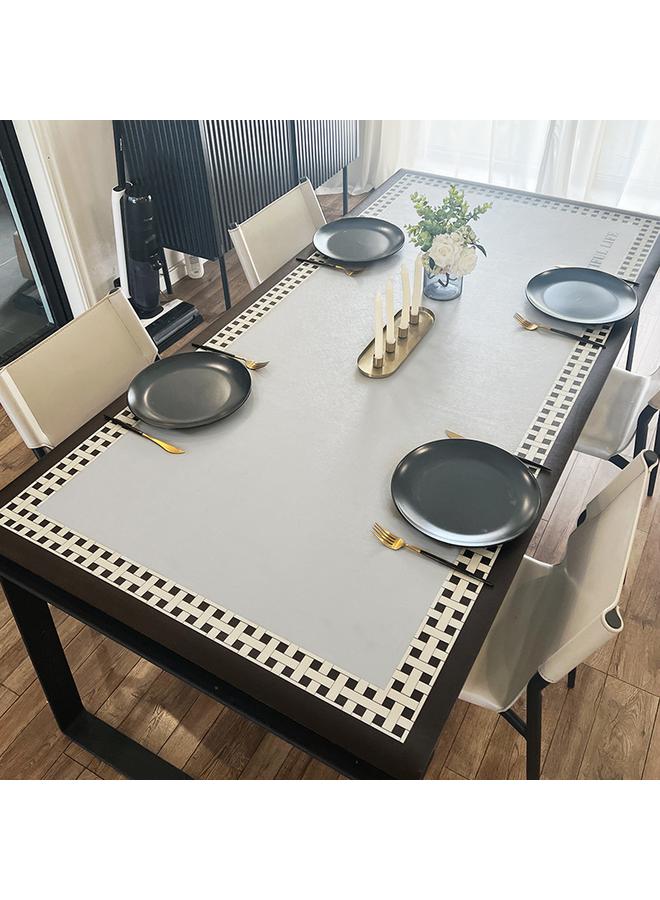 Bluejw Nordic Style Household Dining Table Mat High-grade Wipe-free Dirt-resistant Wear-resistant Mat PVC Cuttable Anti-scalding Mat - Image 3