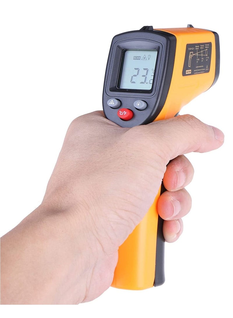 Digital Infrared Thermometer, -50-380°C Industrial Temperature Gun Non-Contact with Backlight (NOT for Humans) Thermometer for Kitchen Food Meat Car BBQ Automotive and Industrial - Image 1