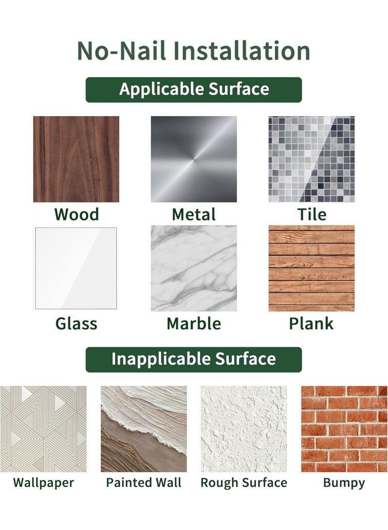 يلا جوي حامل مجفف شعر يُثبت على الحائط، منظم تخزين مجفف الشعر مع رف وخطافات للحمام، حامل مجفف الشعر، منظم أدوات تصفيف الشعر، رف مجفف شعر متعدد الوظائف من سبائك الألومنيوم (أسود) - Image 5